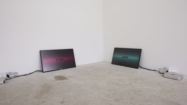 Fabien Zocco / Ping pong stories, 2018, 2 écrans, 2 ordinateurs. production  l’Assaut de la menuiserie © Fabien Zocco