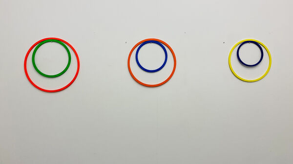 Sarah Boris / Colour wheel, accrochage au BO, mai 2022 © Sarah Boris