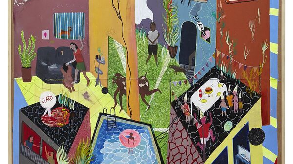 Zoé Dubus – Rua Marcia Leite, 2016, papier craft, acrylique, 150 x 110 cm © Zoé Dubus